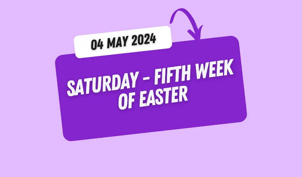 Catholic Mass Readings and Reflection May 04, 2024 1 Catholic Mass Readings and Reflection May 04, 2024