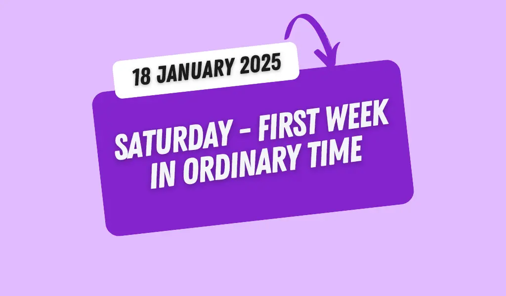 Catholic Mass Readings and Reflection January 18, 2025 1 Catholic Mass Readings and Reflection January 18, 2025