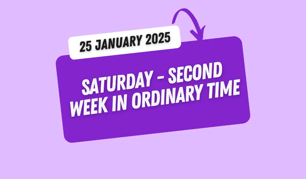 Catholic Mass Readings and Reflection January 25, 2025 1 Catholic Mass Readings and Reflection January 25, 2025