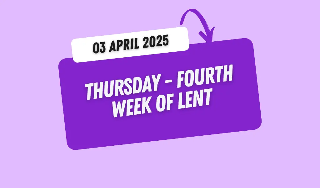 Catholic Mass Readings and Reflection April 03, 2025 1 Catholic Mass Readings and Reflection April 03, 2025