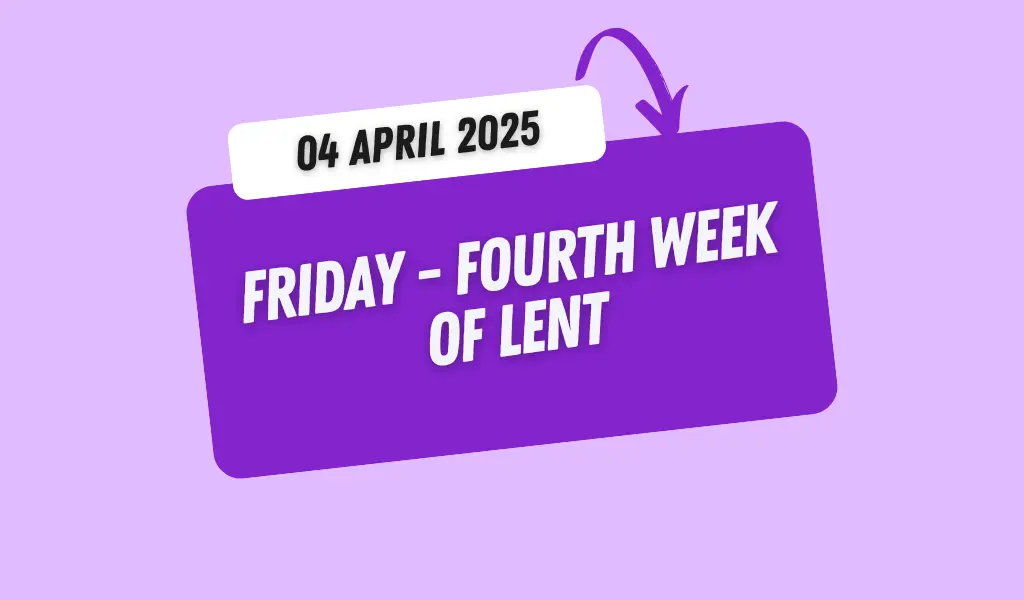 Catholic Mass Readings and Reflection April 04, 2025 1 Catholic Mass Readings and Reflection April 04, 2025