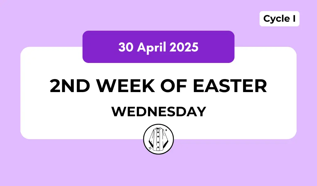 Catholic Mass Readings and Reflection April 30, 2025 1 Catholic Mass Readings and Reflection April 29, 2025