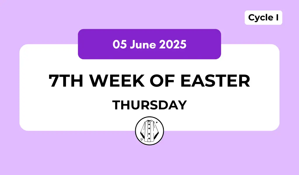 Catholic Mass Readings and Reflection June 05, 2025 1 Catholic Mass Readings and Reflection June 05, 2025