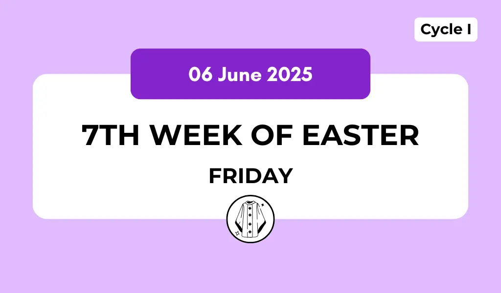 Catholic Mass Readings and Reflection June 06, 2025 1 Catholic Mass Readings and Reflection June 06, 2025