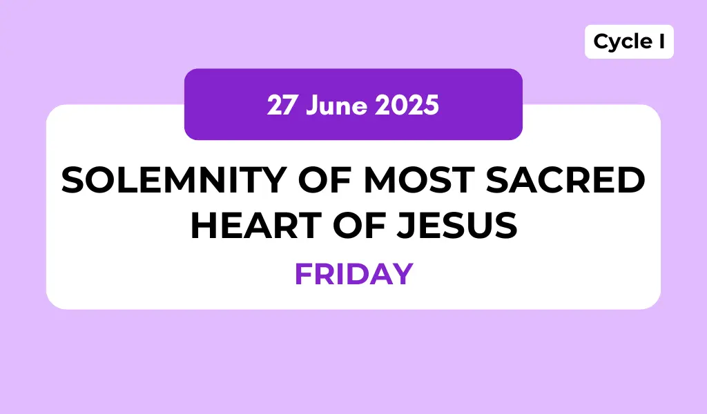 Catholic Mass Readings and Reflection June 27, 2025 1 Catholic Mass Readings and Reflection June 27, 2025