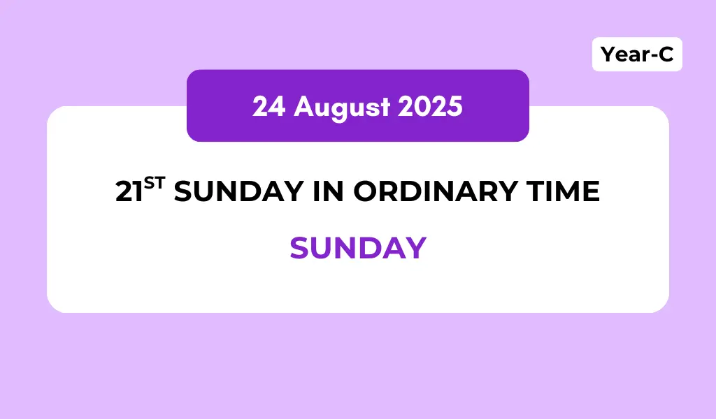 Catholic Mass Readings and Reflection August 24, 2025 1 Catholic Mass Readings and Reflection August 24, 2025