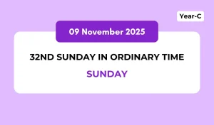 Catholic Mass Readings and Reflection November 09, 2025
