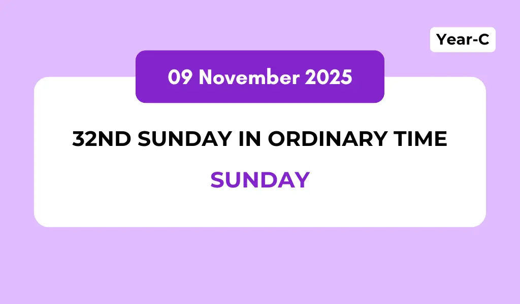 Catholic Mass Readings and Reflection November 09, 2025