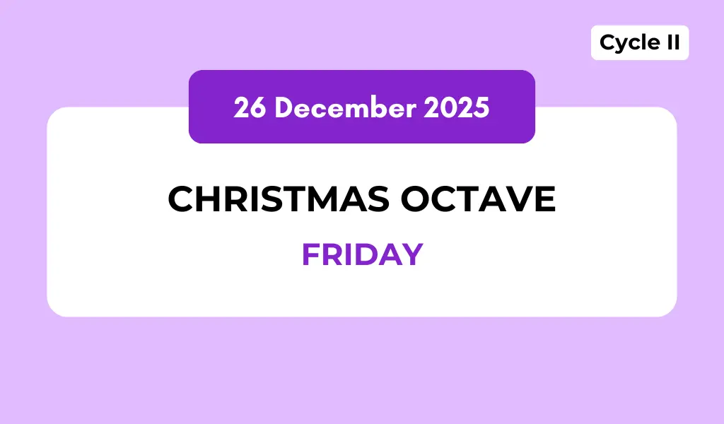 Catholic Mass Readings and Reflection December 26, 2025