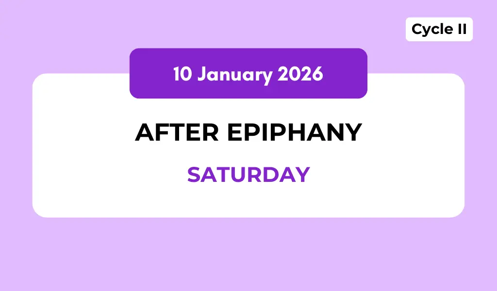 Catholic Mass Readings and Reflection January 10, 2026