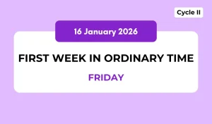 Catholic Mass Readings and Reflection January 16, 2026