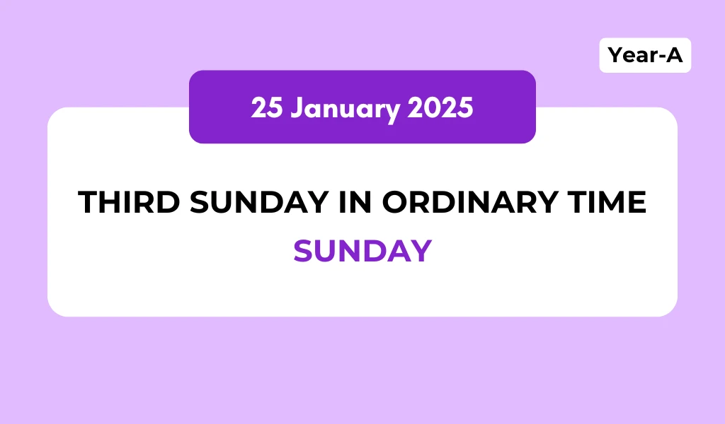 Catholic Mass Readings and Reflection January 25, 2026