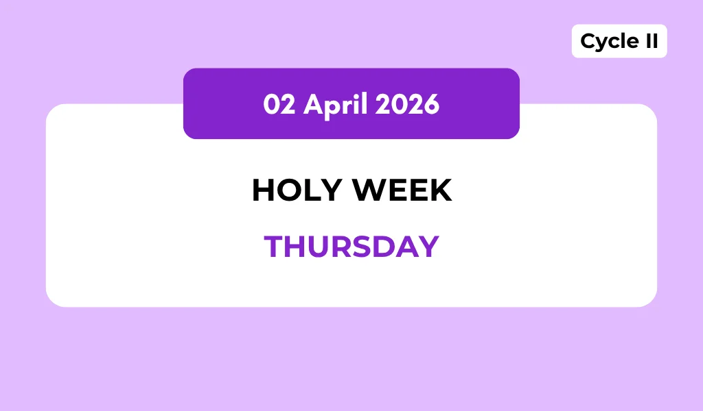 Catholic Mass Readings and Reflection April 02, 2026