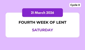 Catholic Mass Readings and Reflection March 21, 2026