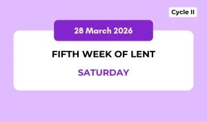 Catholic Mass Readings and Reflection March 28, 2026