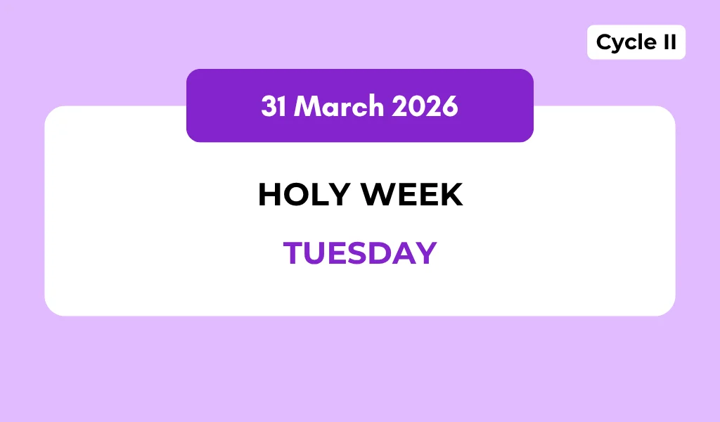 Catholic Mass Readings and Reflection March 31, 2026