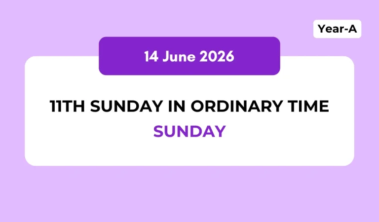Catholic Mass Readings and Reflection June 14, 2026