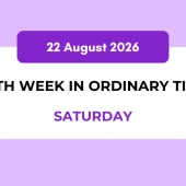 Catholic Mass Readings and Reflection August 22, 2026