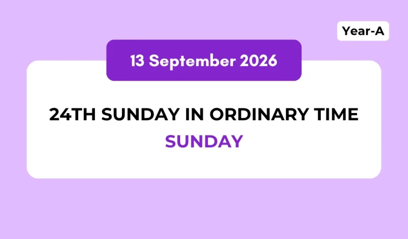 Catholic Mass Readings and Reflection September 13, 2026